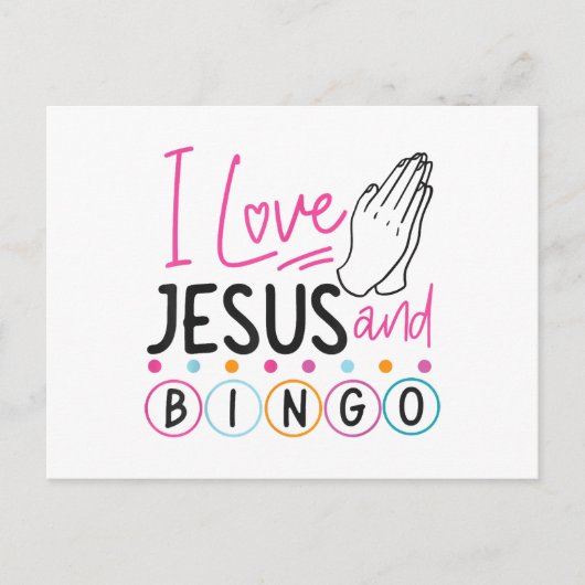 Bingo Player Jesus Faith Christelijk I Love Jesus Briefkaart (Voorkant)