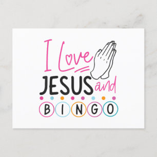 Bingo Player Jesus Faith Christelijk I Love Jesus Feestdagenkaart