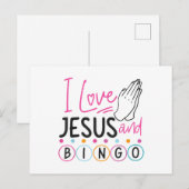 Bingo Player Jesus Faith Christelijk I Love Jesus Feestdagenkaart (Voorkant / Achterkant)