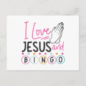 Bingo Player Jesus Faith Christelijk I Love Jesus Feestdagenkaart (Voorkant)