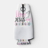 Bingo Player Jesus Faith Christelijk I Love Jesus Flesjeskoeler (Achterkant)