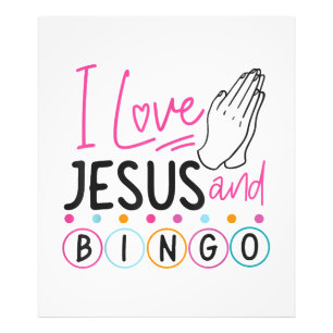 Bingo Player Jesus Faith Christelijk I Love Jesus Foto Afdruk