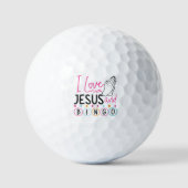 Bingo Player Jesus Faith Christelijk I Love Jesus Golfballen (Voorkant)