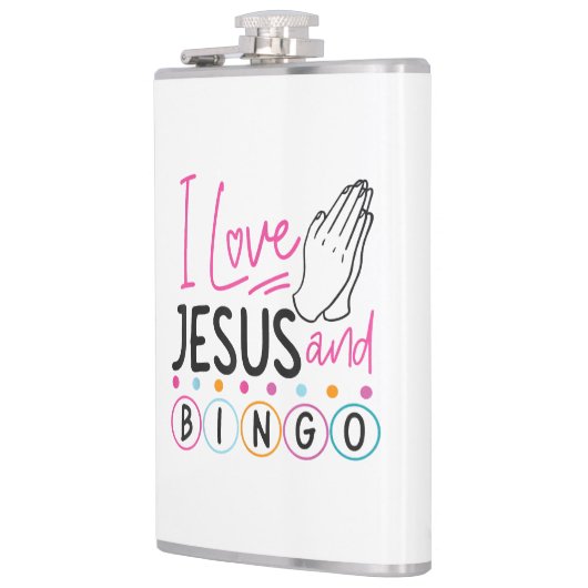 Bingo Player Jesus Faith Christelijk I Love Jesus Heupfles (Links)
