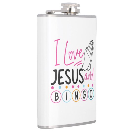 Bingo Player Jesus Faith Christelijk I Love Jesus Heupfles (Rechts)