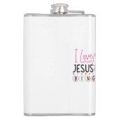 Bingo Player Jesus Faith Christelijk I Love Jesus Heupfles (Achterkant)