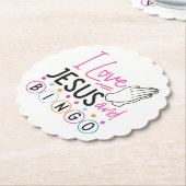 Bingo Player Jesus Faith Christelijk I Love Jesus Kartonnen Onderzetters (Gekanteld)