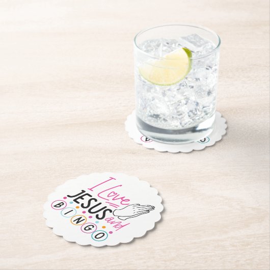 Bingo Player Jesus Faith Christelijk I Love Jesus Kartonnen Onderzetters (Insitu)