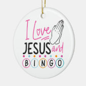 Bingo Player Jesus Faith Christelijk I Love Jesus Keramisch Ornament (Links)