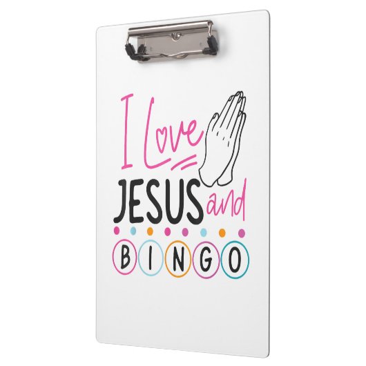 Bingo Player Jesus Faith Christelijk I Love Jesus Klembord (Links)