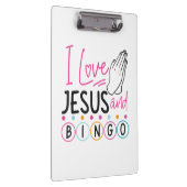 Bingo Player Jesus Faith Christelijk I Love Jesus Klembord (Rechts)