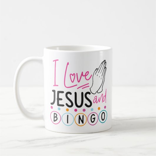 Bingo Player Jesus Faith Christelijk I Love Jesus Koffiemok (Links)