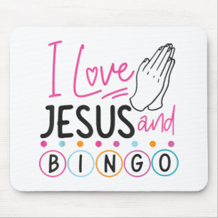 Bingo Player Jesus Faith Christelijk I Love Jesus Muismat