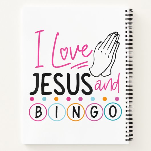 Bingo Player Jesus Faith Christelijk I Love Jesus Notitieboek (Achterkant)