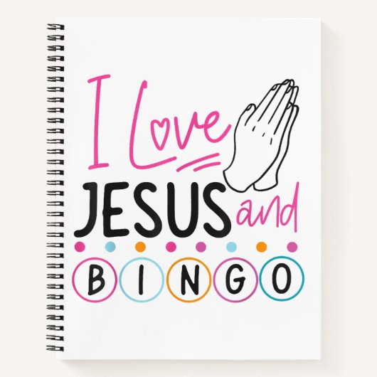 Bingo Player Jesus Faith Christelijk I Love Jesus Notitieboek (Voorkant)