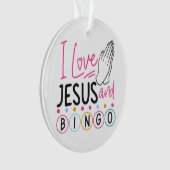 Bingo Player Jesus Faith Christelijk I Love Jesus Ornament (voorkant)