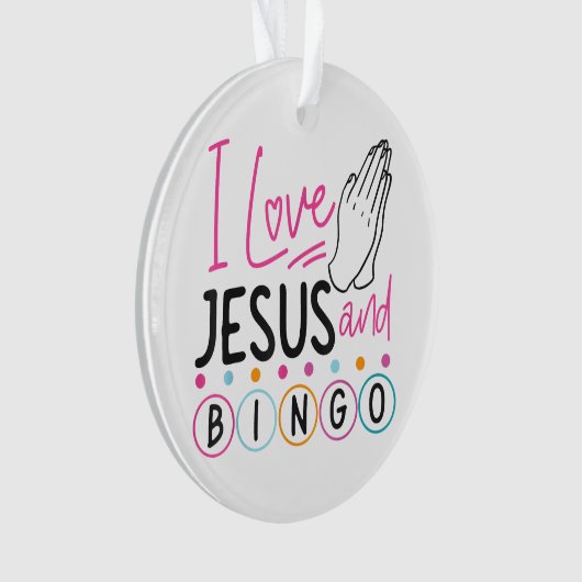 Bingo Player Jesus Faith Christelijk I Love Jesus Ornament (voorkant)