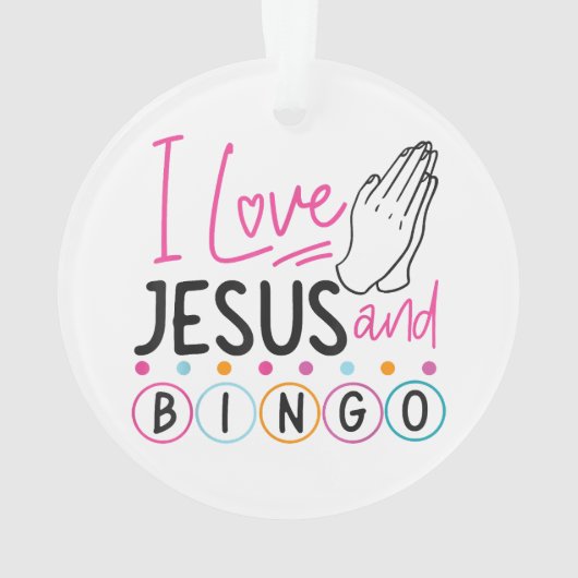 Bingo Player Jesus Faith Christelijk I Love Jesus Ornament (achterkant)