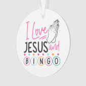 Bingo Player Jesus Faith Christelijk I Love Jesus Ornament (voorkant)