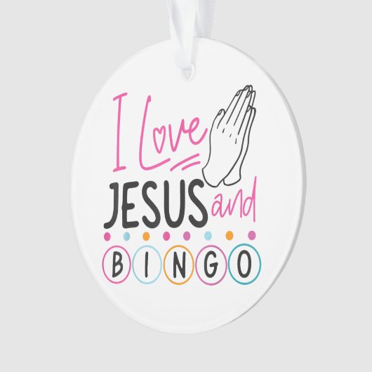 Bingo Player Jesus Faith Christelijk I Love Jesus Ornament (voorkant)
