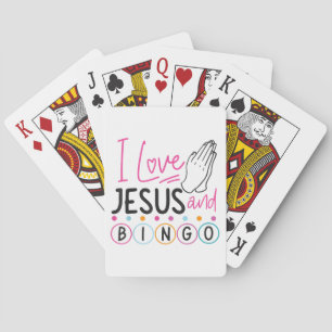 Bingo Player Jesus Faith Christelijk I Love Jesus Pokerkaarten