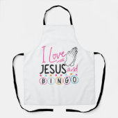 Bingo Player Jesus Faith Christelijk I Love Jesus Schort (Voorkant)