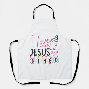 Bingo Player Jesus Faith Christelijk I Love Jesus Schort
