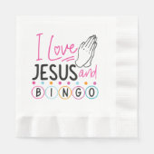 Bingo Player Jesus Faith Christelijk I Love Jesus Servet (Voorkant)