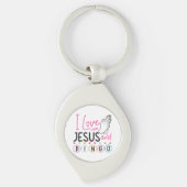 Bingo Player Jesus Faith Christelijk I Love Jesus Sleutelhanger (Voorkant)