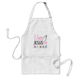 Bingo Player Jesus Faith Christelijk I Love Jesus Standaard Schort