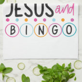 Bingo Player Jesus Faith Christelijk I Love Jesus Theedoek (Gevouwen)