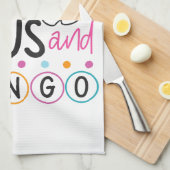 Bingo Player Jesus Faith Christelijk I Love Jesus Theedoek (Quarter Fold)