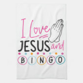 Bingo Player Jesus Faith Christelijk I Love Jesus Theedoek (Verticaal)
