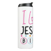 Bingo Player Jesus Faith Christelijk I Love Jesus Thermosbeker (Gedraaid links)