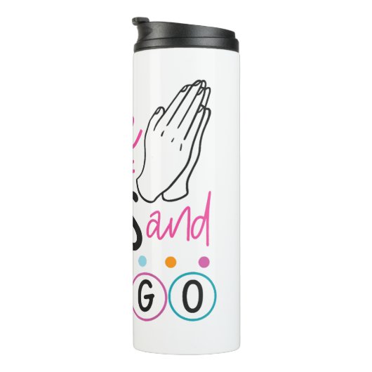 Bingo Player Jesus Faith Christelijk I Love Jesus Thermosbeker (Geroteerd rechts)