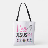 Bingo Player Jesus Faith Christelijk I Love Jesus Tote Bag (Achterkant)