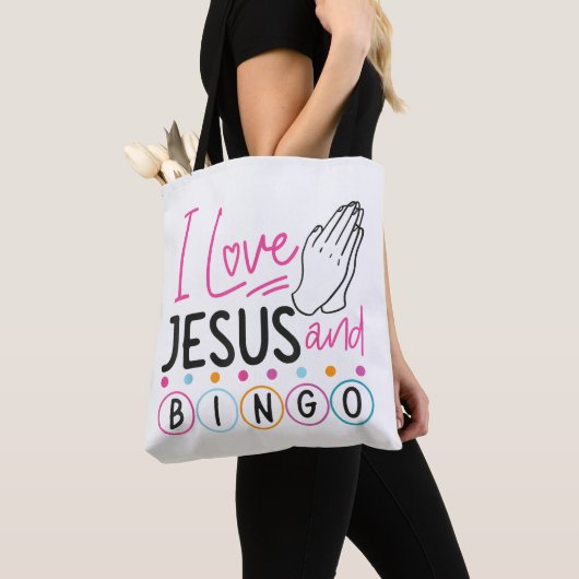 Bingo Player Jesus Faith Christelijk I Love Jesus Tote Bag (Dichtbij)