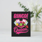 Bingo Player Queen Women Funny Bingo Girl Briefkaart (Staand voorkant)