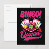 Bingo Player Queen Women Funny Bingo Girl Briefkaart (Voorkant / Achterkant)