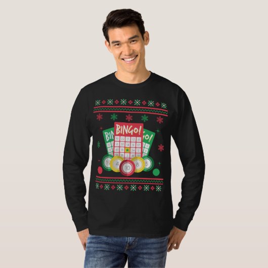 Bingo Player Ugly KerstSweater T-shirt (Voorkant volledig)
