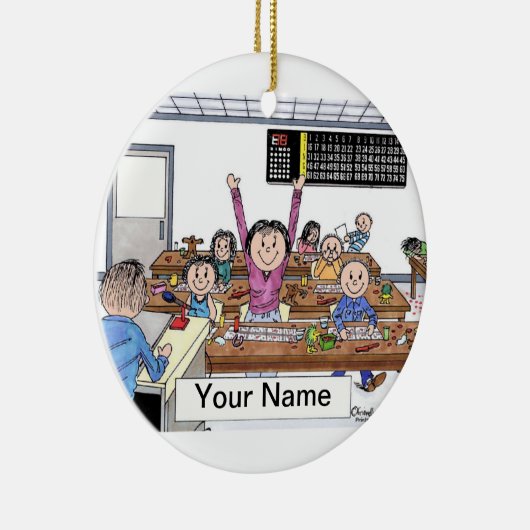 Bingo Player-Vrouw Keramisch Ornament (Rechts)