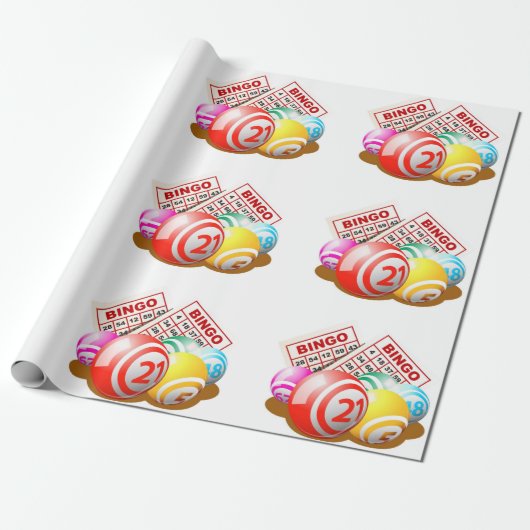 Bingo player's wrapping paper cadeaupapier (Uitgerold)