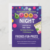 Bingo pret-avond uitnodiging fondsenwerving (Voorkant)