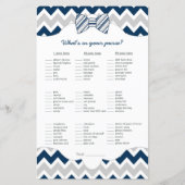 Bingo purse baby shower games, marinegrijs boegstr (Achterkant)