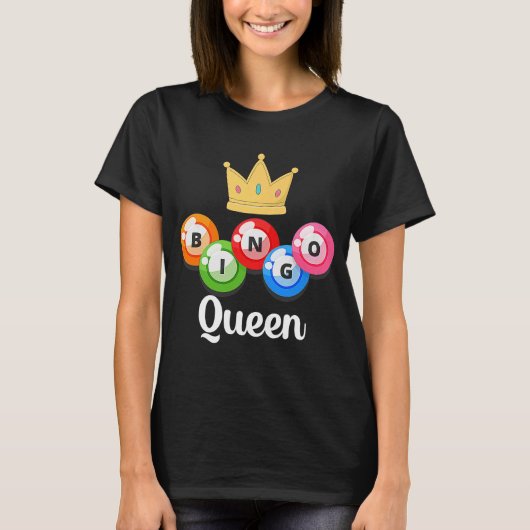Bingo Queen Bingo Player Caller T-shirt (Voorkant)