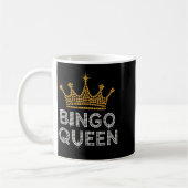 Bingo Queen Bingo Player Game Party Funny Women Gi Koffiemok (Links)