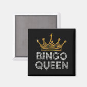 Bingo Queen Bingo Player Game Party Funny Women Gi Magneet (Voorkant / Achterkant)