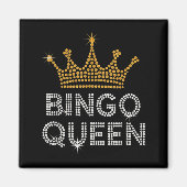 Bingo Queen Bingo Player Game Party Funny Women Gi Magneet (Voorkant)
