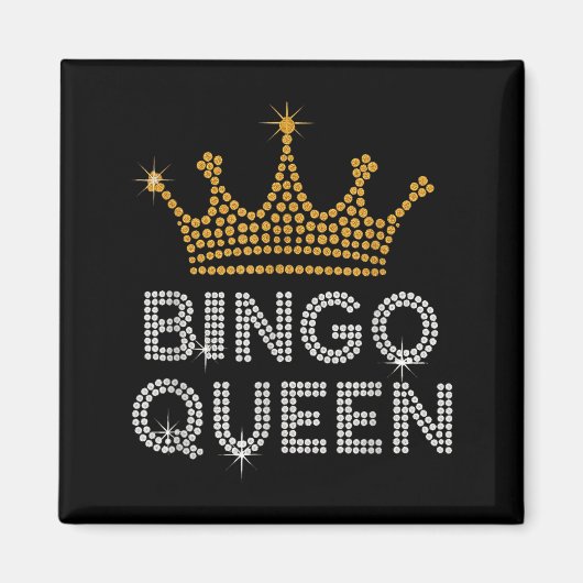 Bingo Queen Bingo Player Game Party Funny Women Gi Magneet (Voorkant)
