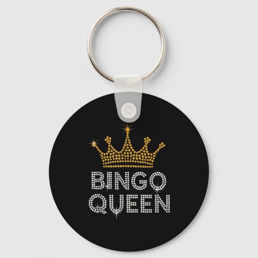 Bingo Queen Bingo Player Game Party Funny Women Gi Sleutelhanger (Voorkant)